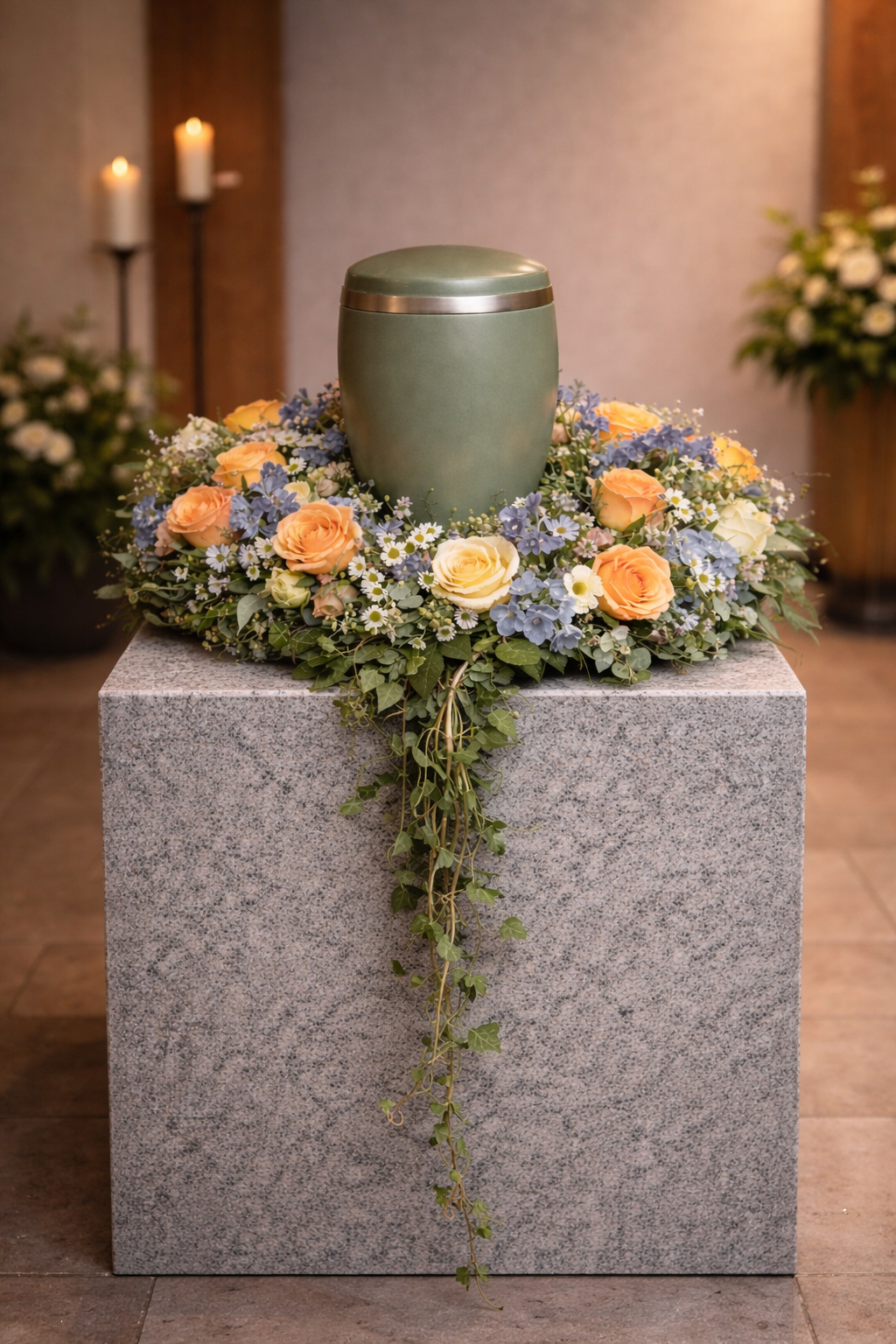 Eleganter Urnenkranz von Blumental Wuppertal